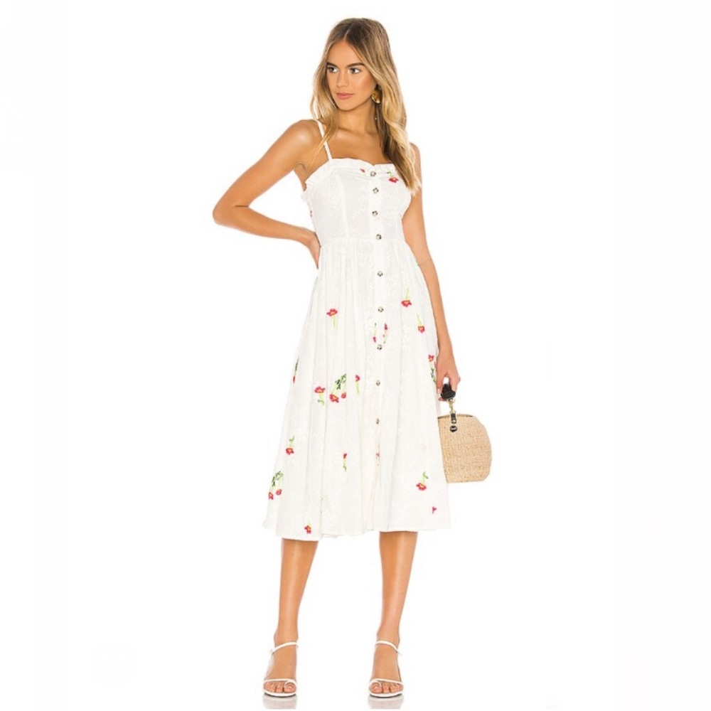 TULAROSA Bria Embroidered Dress in Ivory Size XXS from REVOLVE